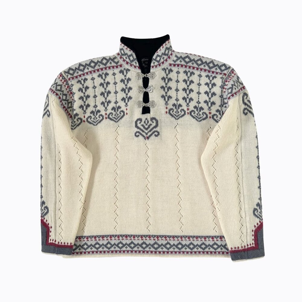 Obermeyer Ivory and Charcoal Nordic Sweater